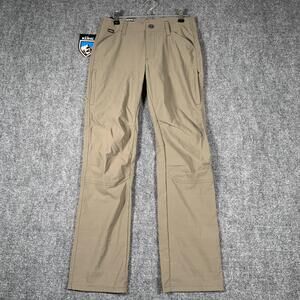 Kuhl Pants Boys 10-12 Beige Khaki Renegade Cargo Hiking Nylon Stretch Outdoor